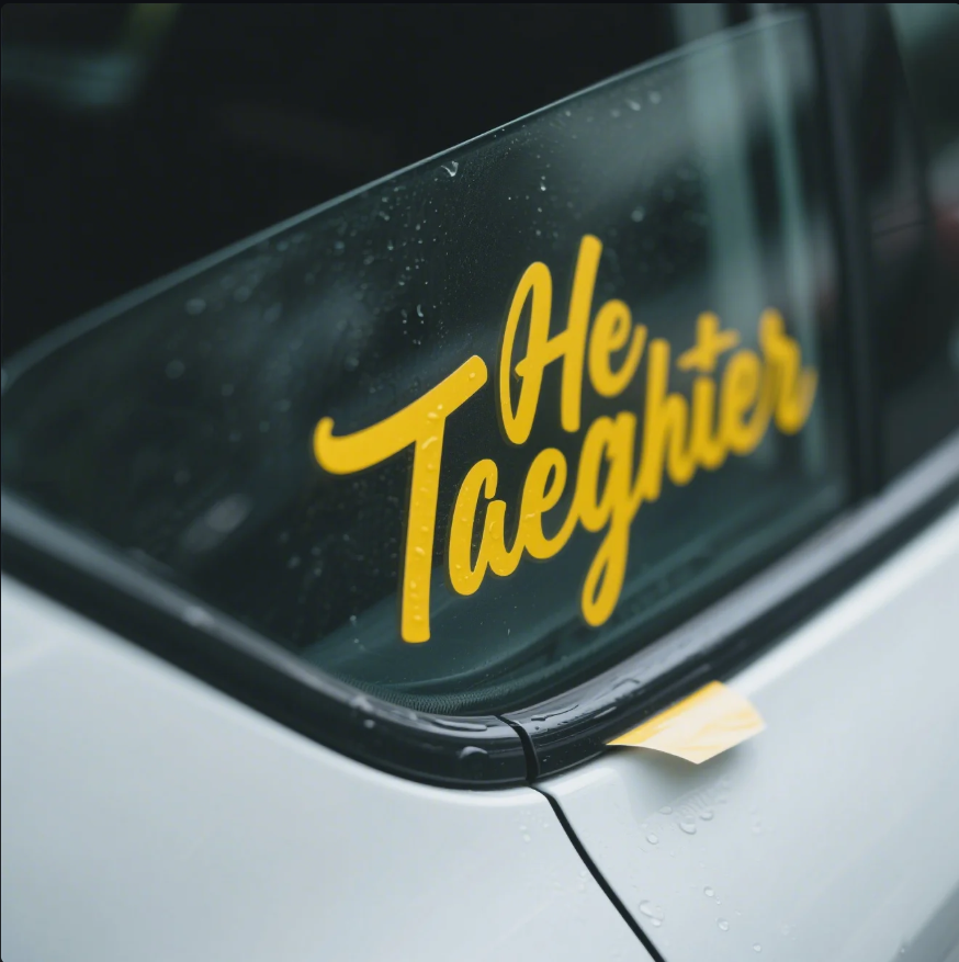 Custom Logo Vinyl Lettering Transfer Car Stickers