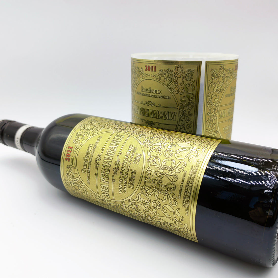 Custom Packaging Luxury Embossed Label Stickers