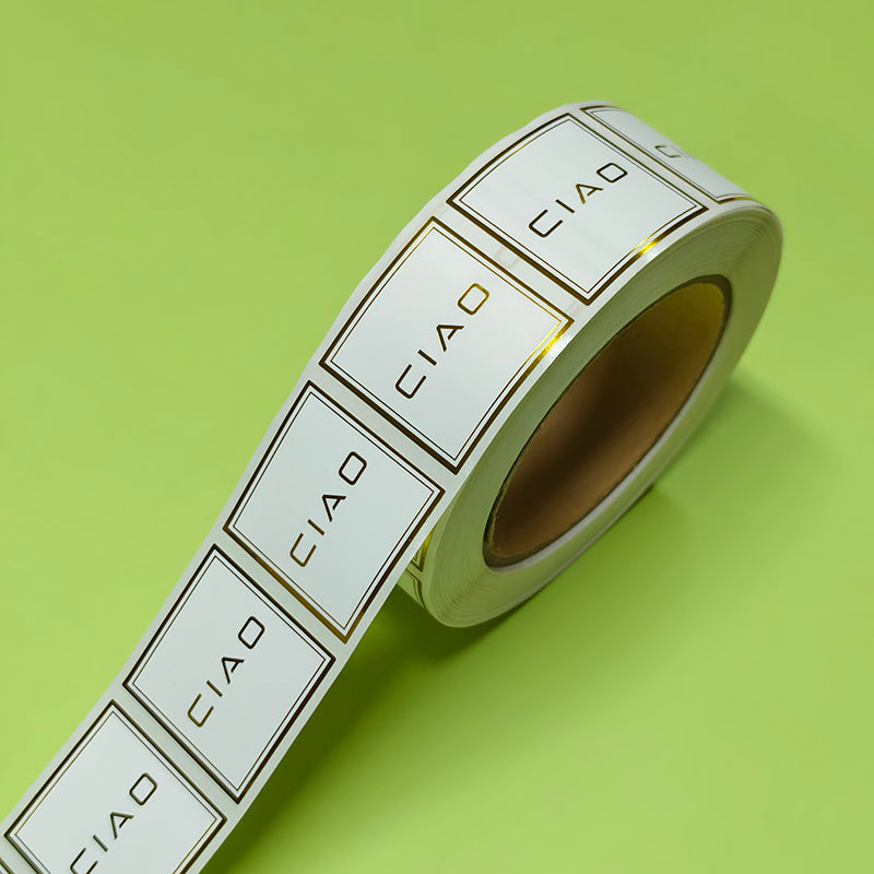 Custom Design Gold and Silver Foil Stamping Label Rolls