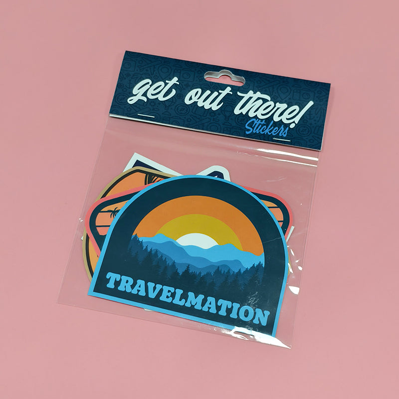 Custom Waterproof Vinyl Die Cut Sticker Packs with Multiple Designs